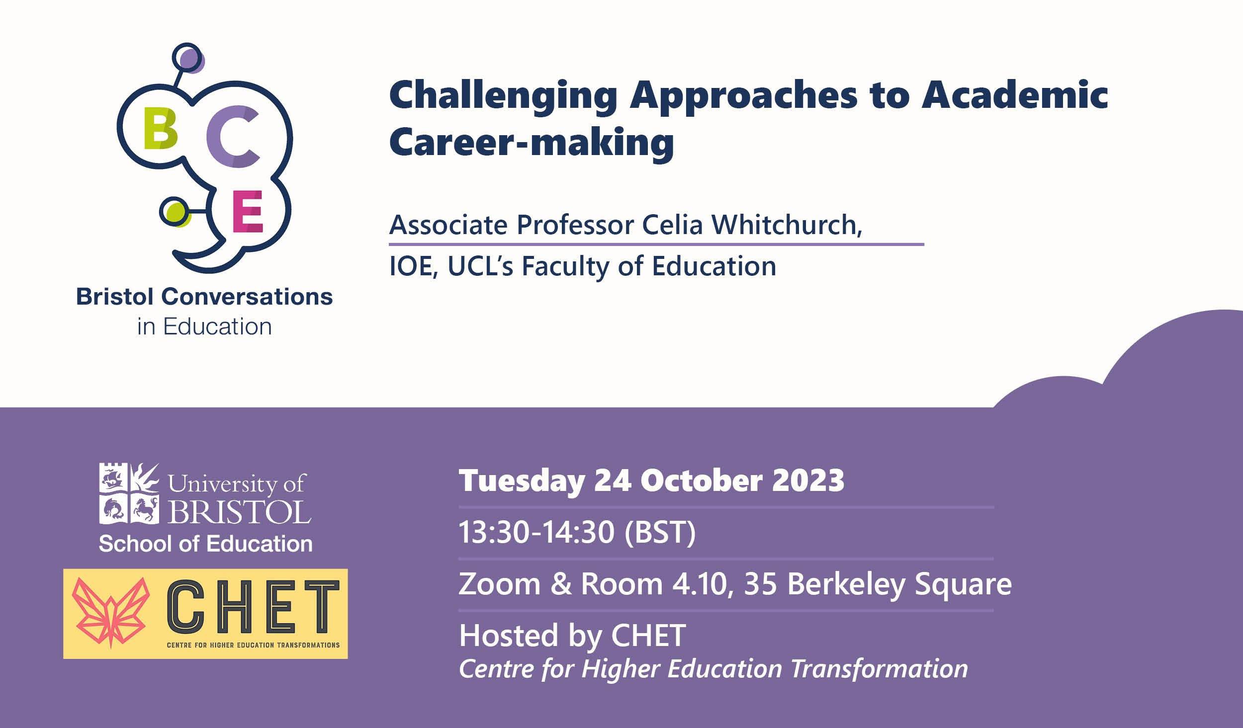 BCE: Challenging Approaches to Academic Career-making poster